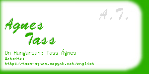 agnes tass business card